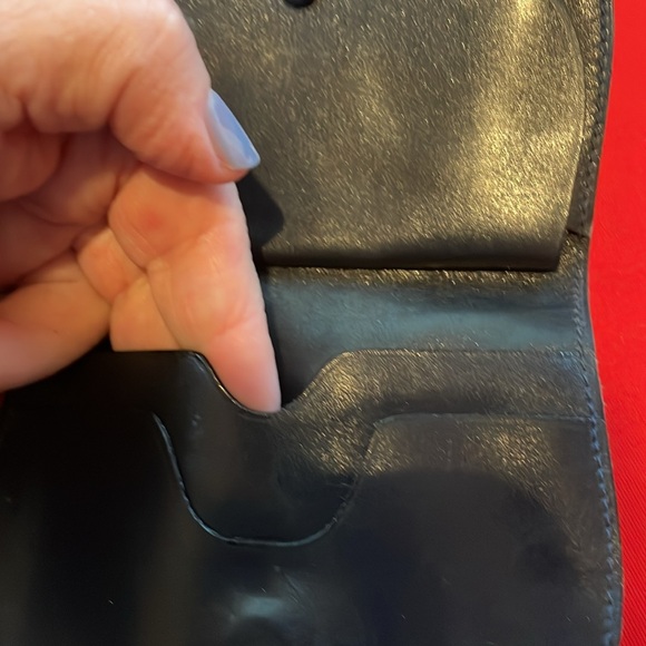 VINTAGE GUCCI BIFOLD NAVY CANVAS/LEATHER HORSEBIT BIFOLD WALLET - Picture 11 of 14